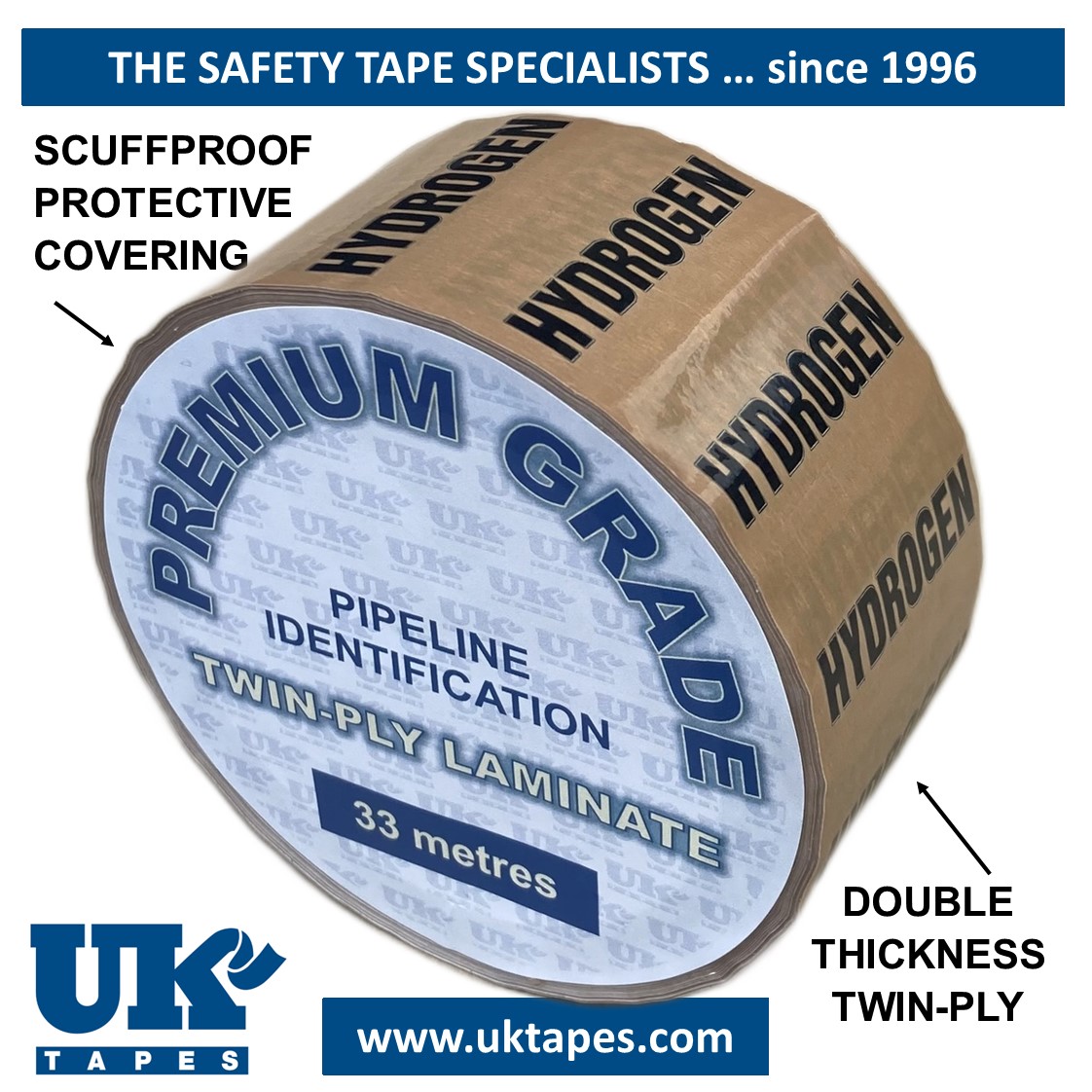 HYDROGEN Pipe Marking Tape