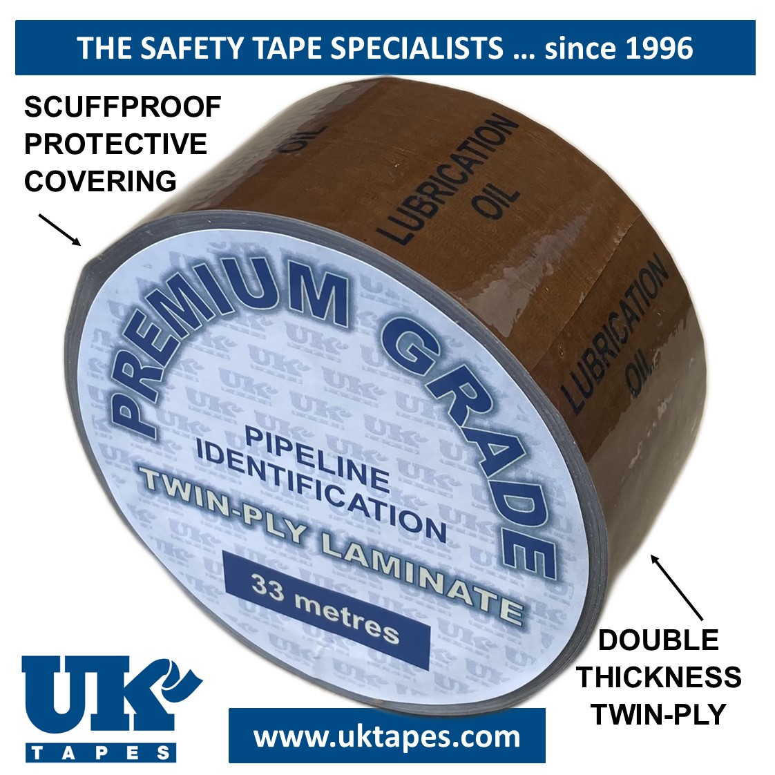 LUBRICATION OIL Pipe Marking Tape