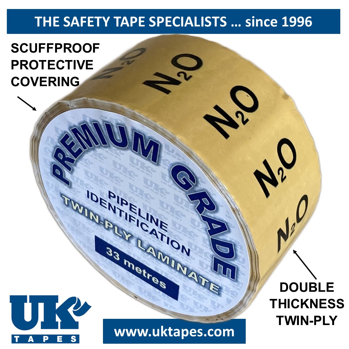N2O Pipe Marking Tape