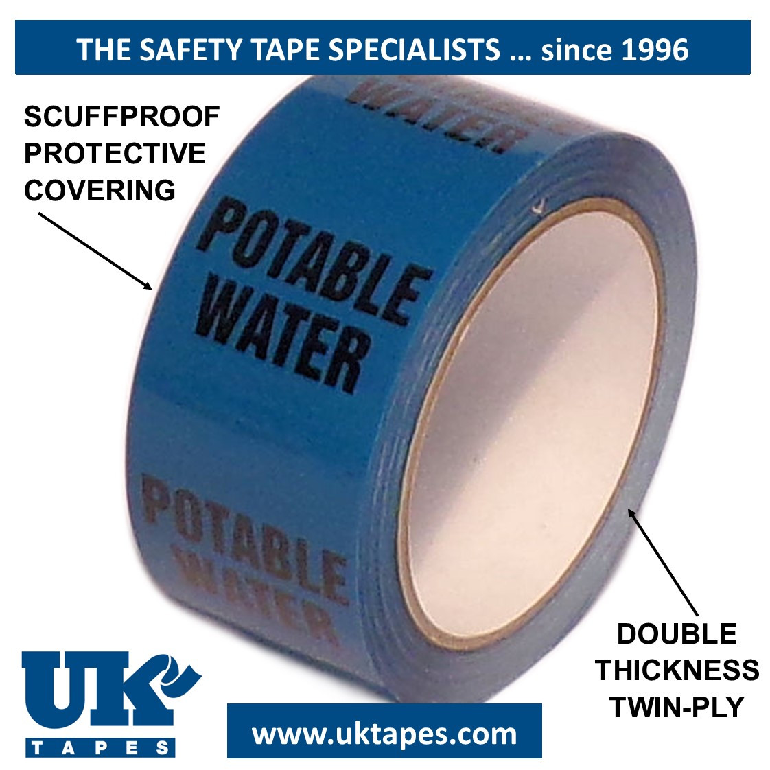 POTABLE WATER Pipe Marking Tape