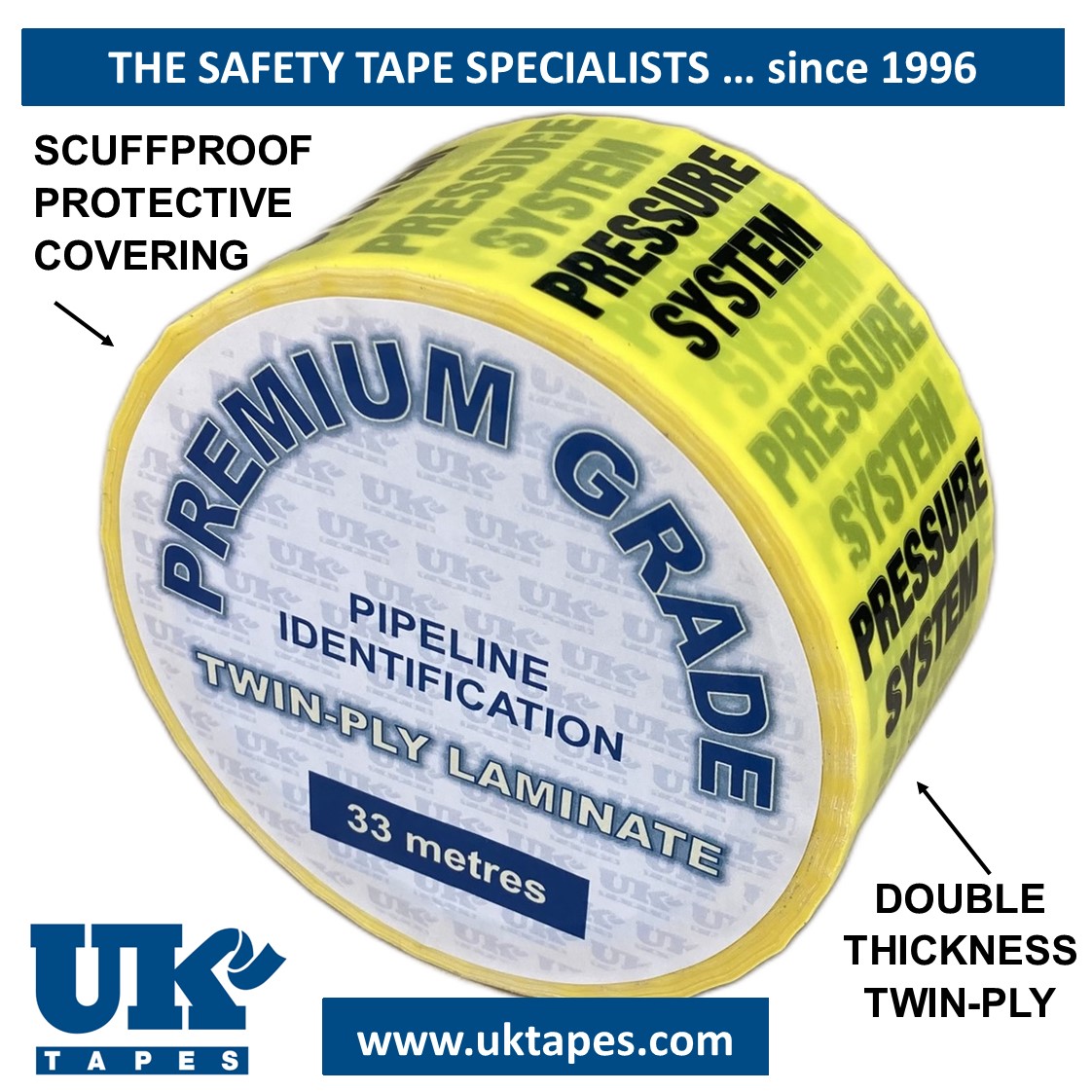 PRESSURE SYSTEM Pipe Marking Tape