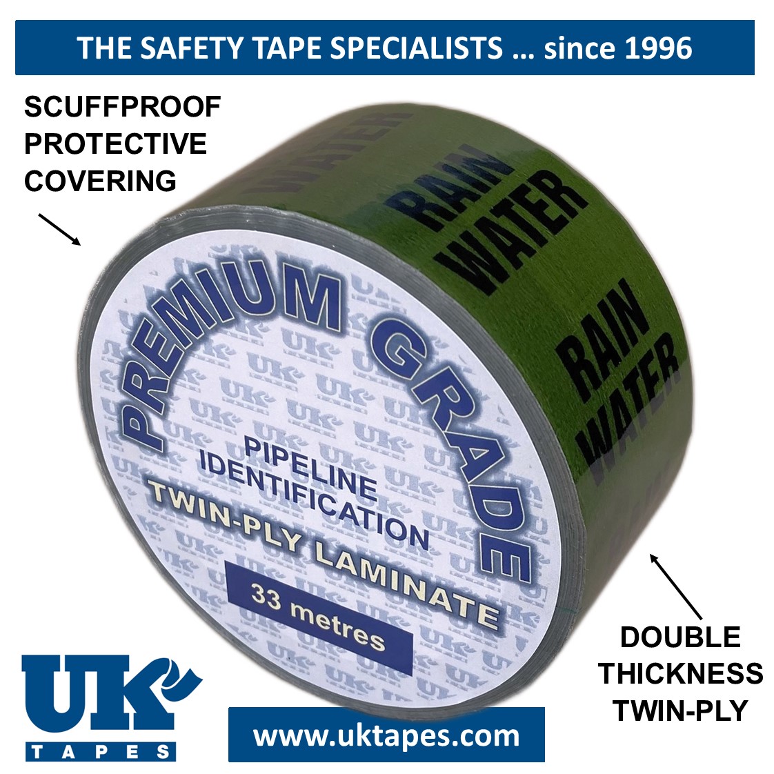 RAIN WATER Pipe Marking Tape