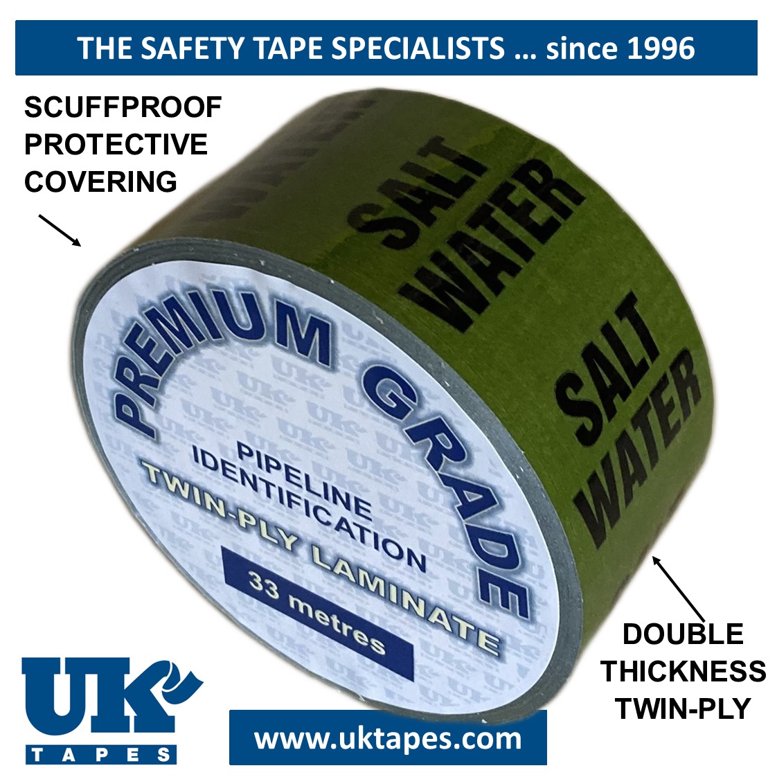 SALT WATER Pipe Marking Tape