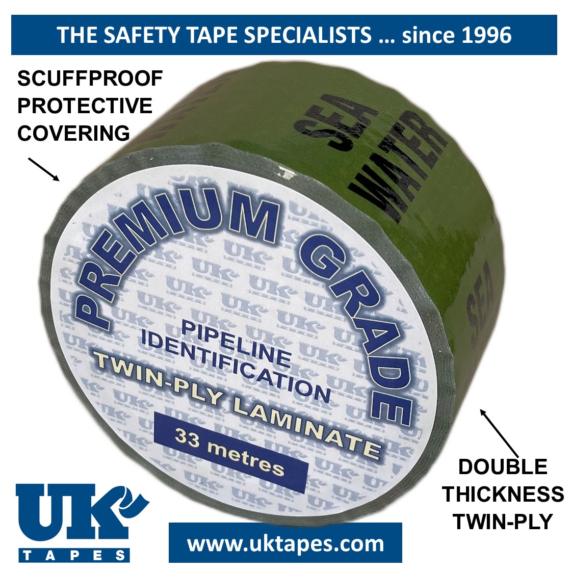 SEA WATER Pipe Marking Tape