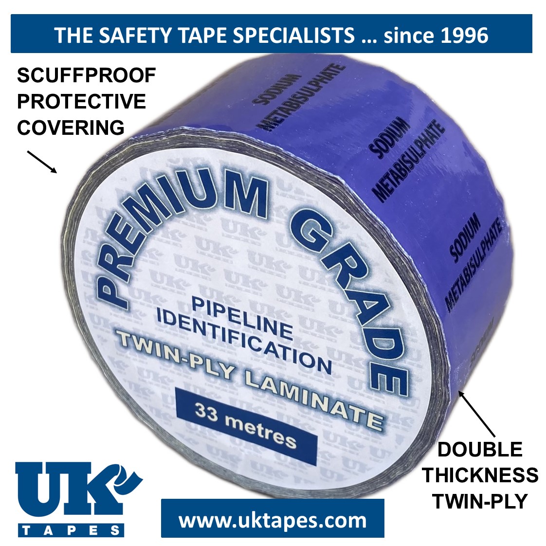 SODIUM METABISULPHATE Pipe Marking Tape