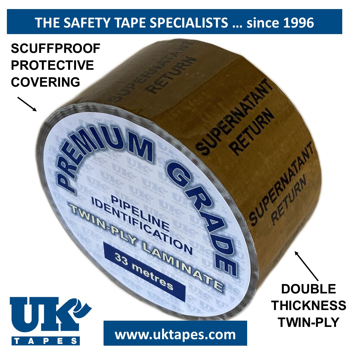 SUPERNATANT RETURN Pipe Marking Tape