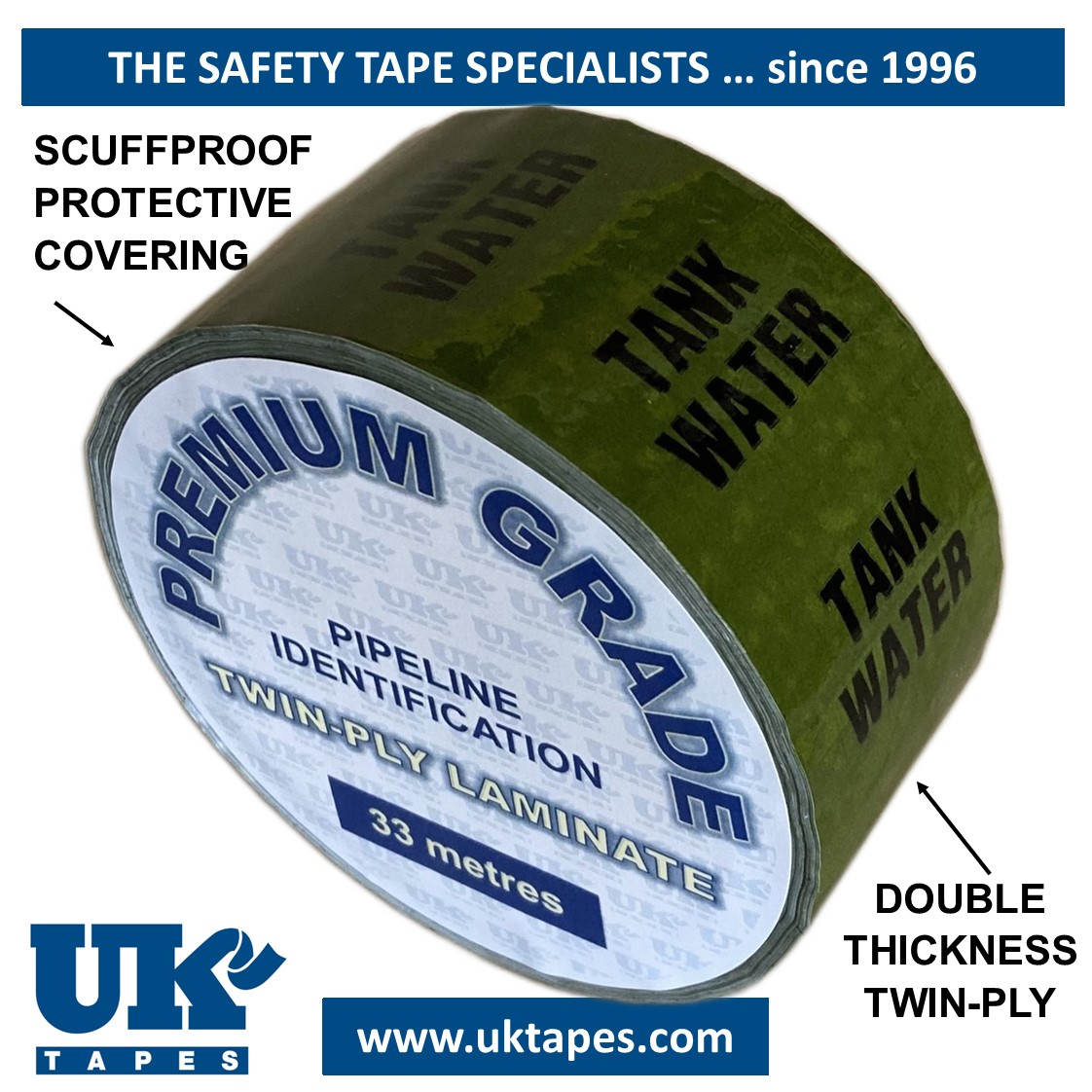 TANK WATER  Pipe Marking Tape