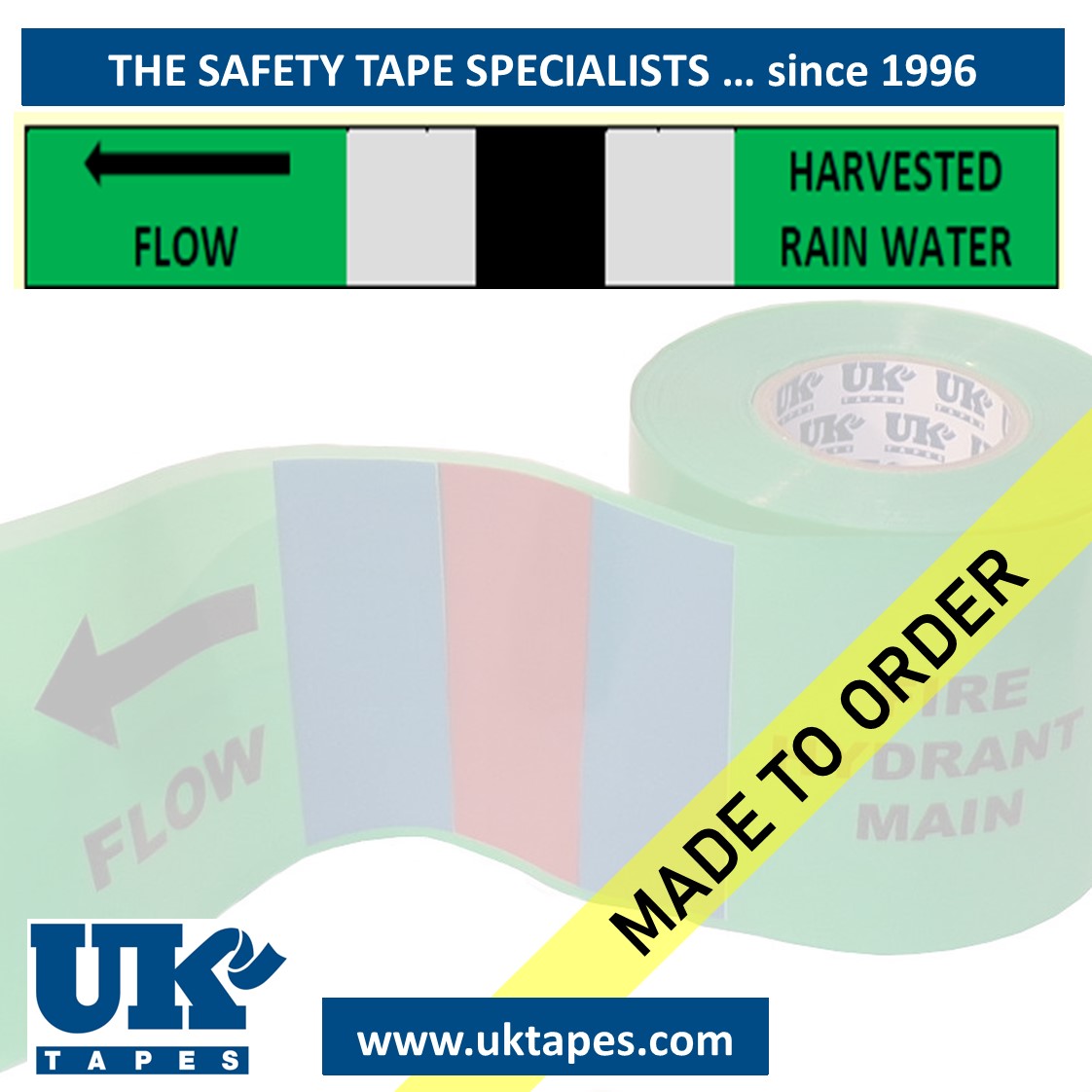 BS1710 Buried pipe tape: Harvested rain water