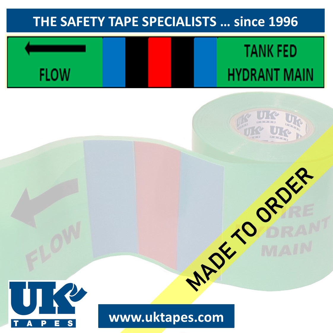 BS1710 Buried pipe tape: Tank fed hydrant main