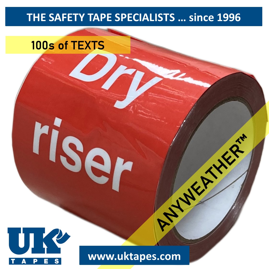 ANYWEATHER&trade; pipeline marking tape (100mm)