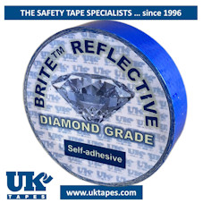 DIAMOND Grade reflective tape: police blue (25mm x 10M)