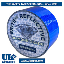 DIAMOND Grade Reflective Tape: police blue (50mm x 10M)