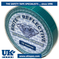 DIAMOND Grade Reflective Tape : interstate green  (25mm x 10M)