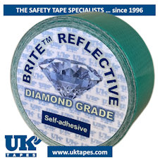DIAMOND Grade Reflective Tape : interstate green (50mm x 10M)
