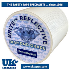 DIAMOND Grade reflective tape: silvery white (100mm x 10M)