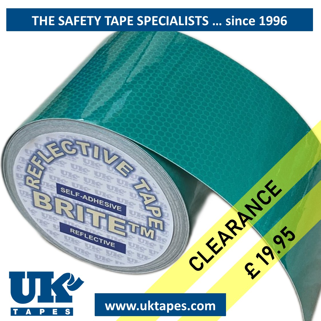 HI-INTENSITY PRISMATIC Reflective Tape: green (100mm x 5M)