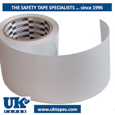 Silvery white reflective tape (100mm x 10M)