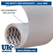 Silvery white reflective tape (150mm x 10M)