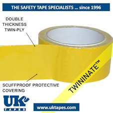 TWININATE&trade; marking tape: yellow