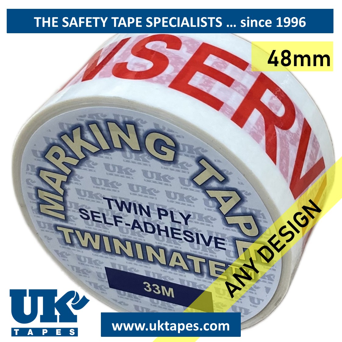 Custom printed TWININATE&trade; adhesive tape (48mm)