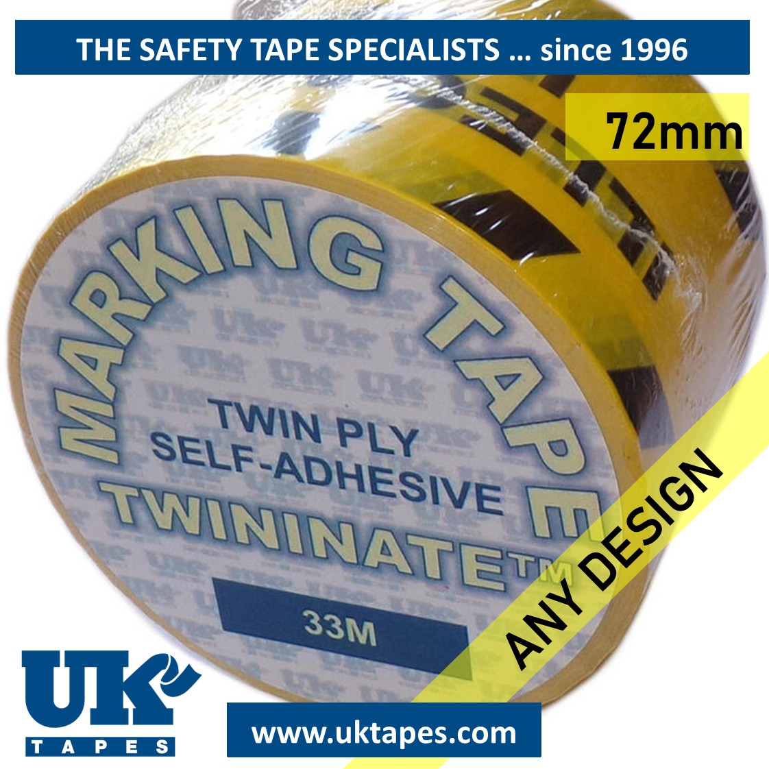 Custom printed TWININATE&trade; adhesive tape (72mm)