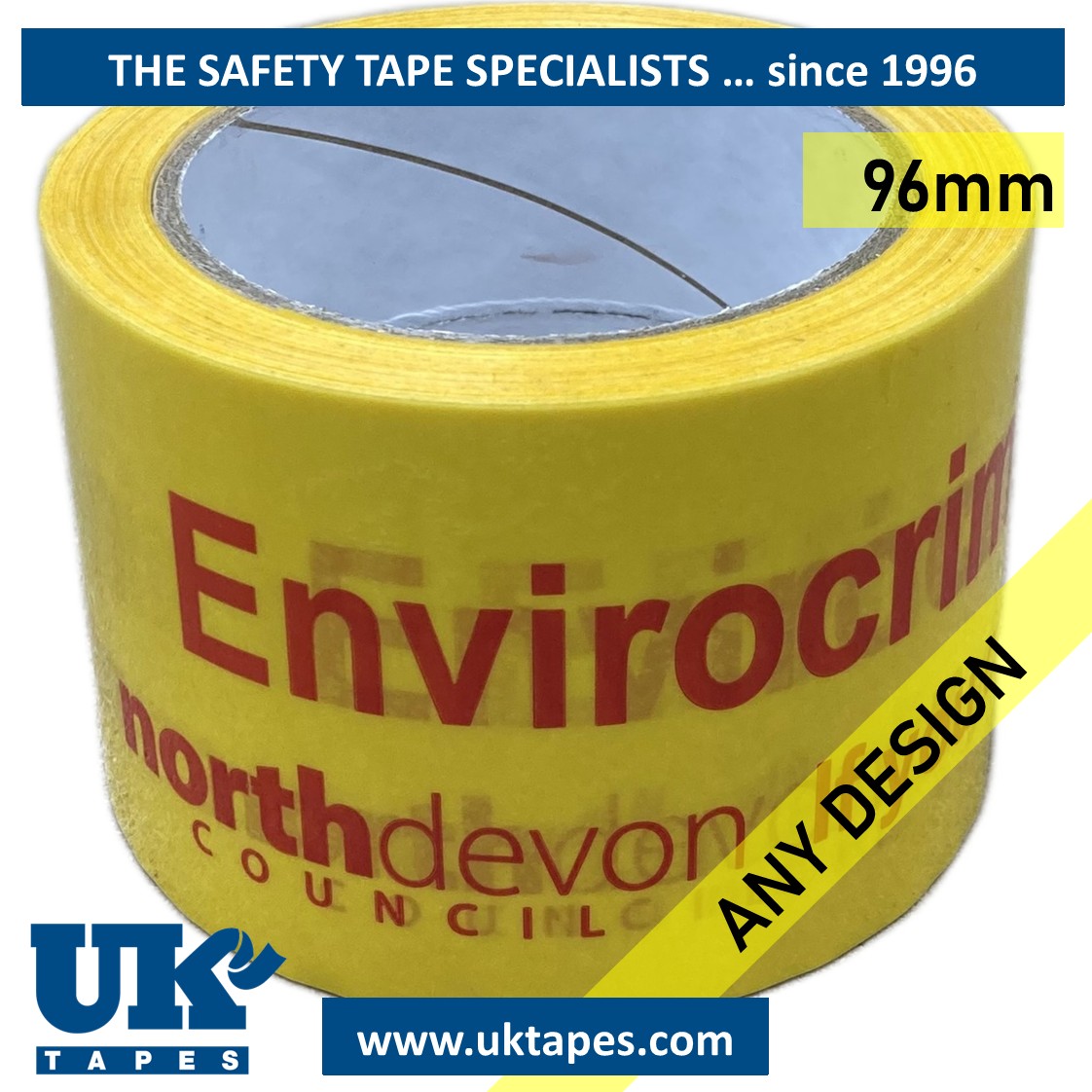Custom printed TWININATE&trade; adhesive tape (96mm)