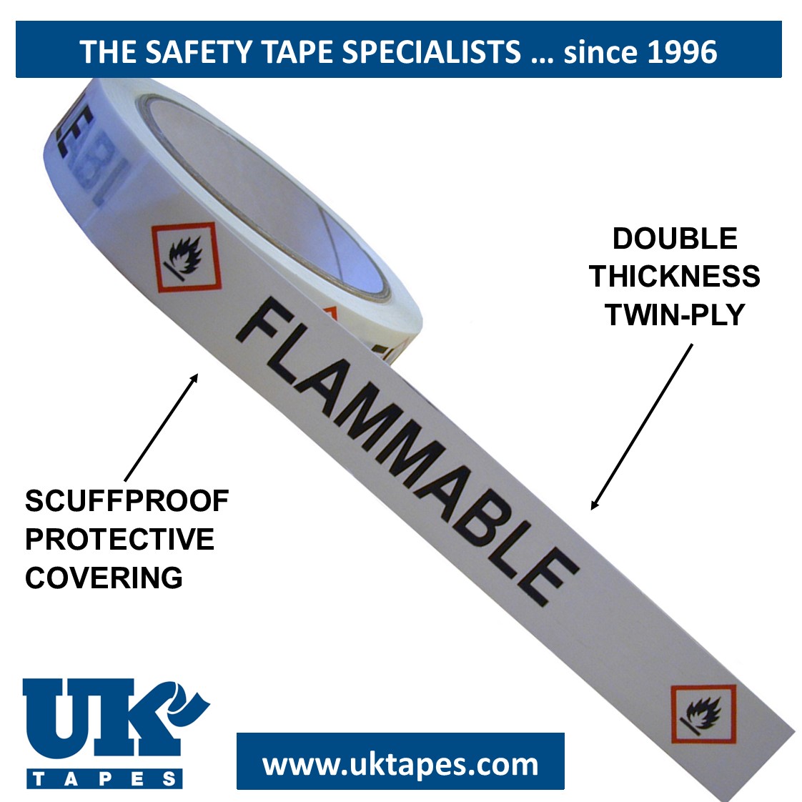 FLAMMABLE Adhesive Tape