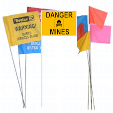 Minefield marking flags