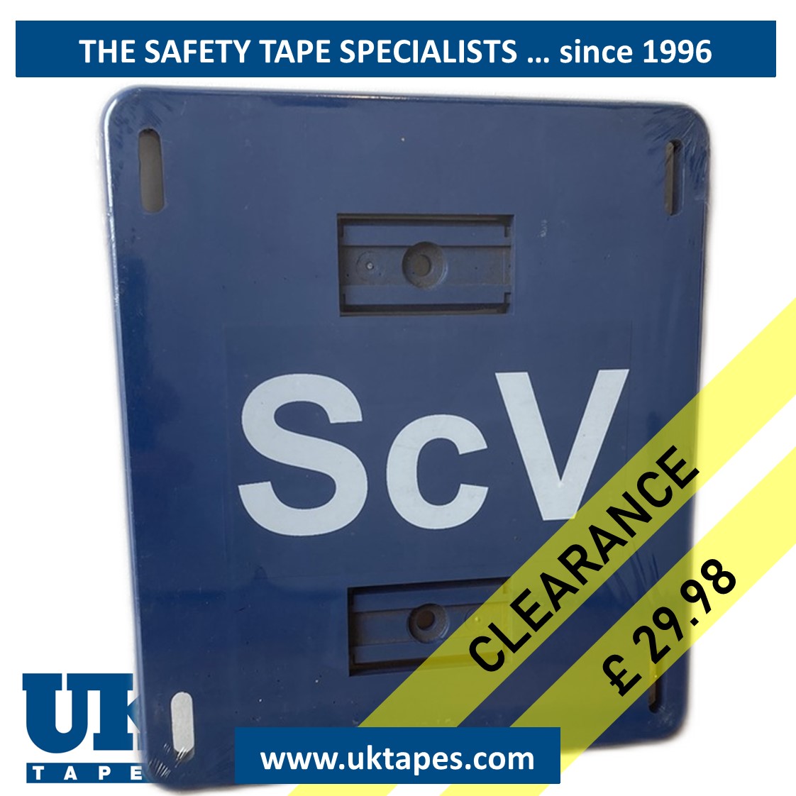 Sign marker: SCV (clearance stock)
