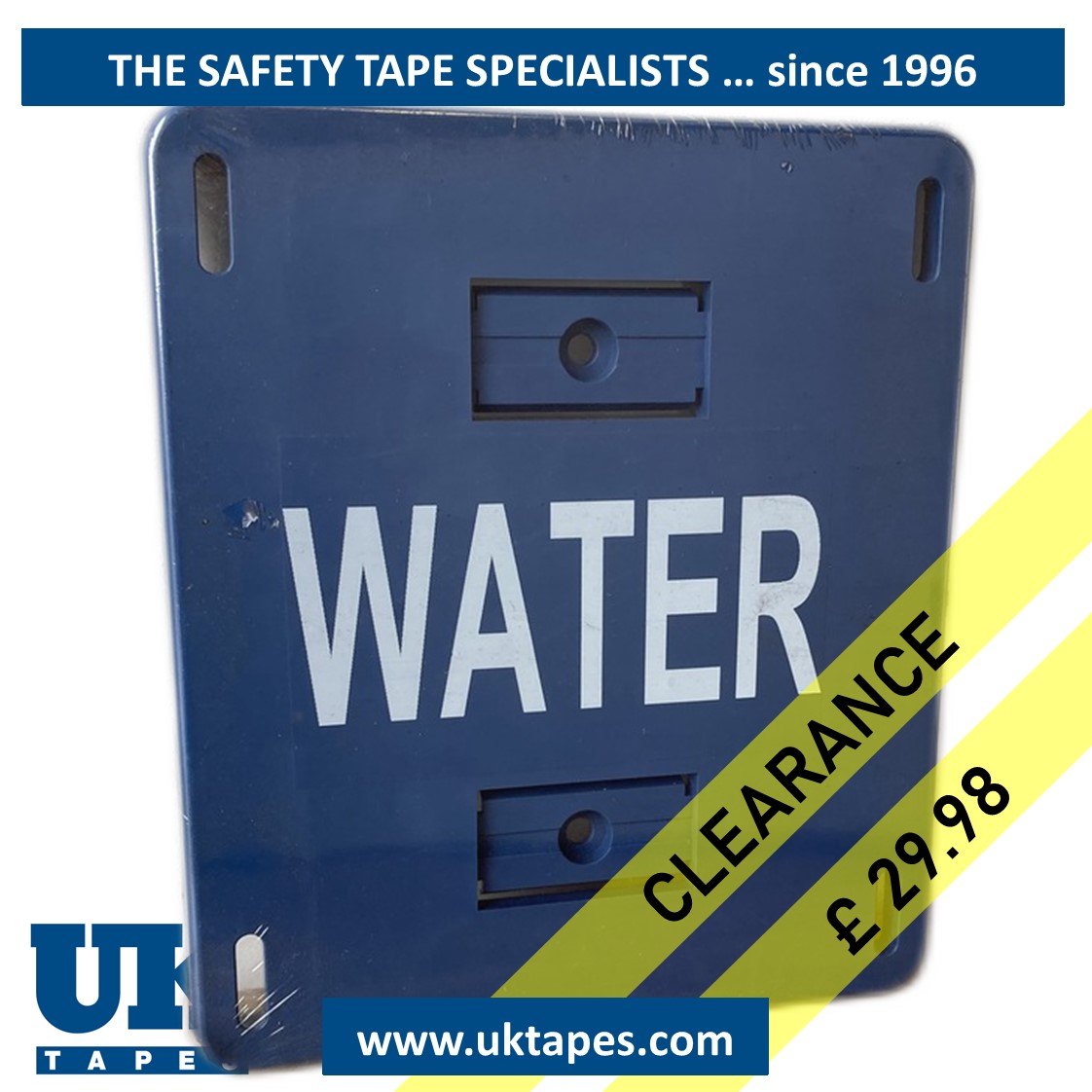 Sign marker: WATER (clearance stock)