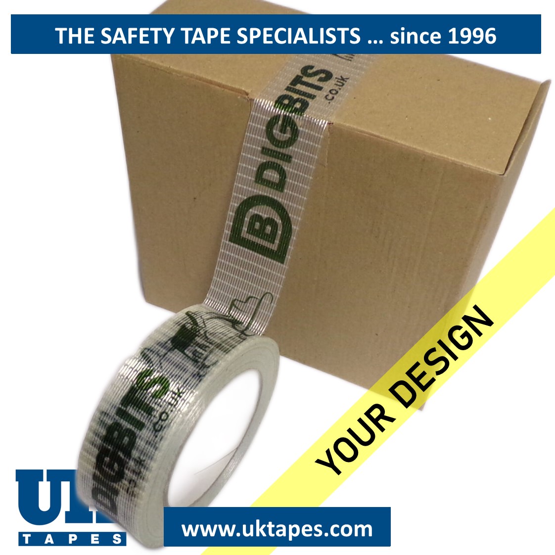 Custom printed reinforced tape