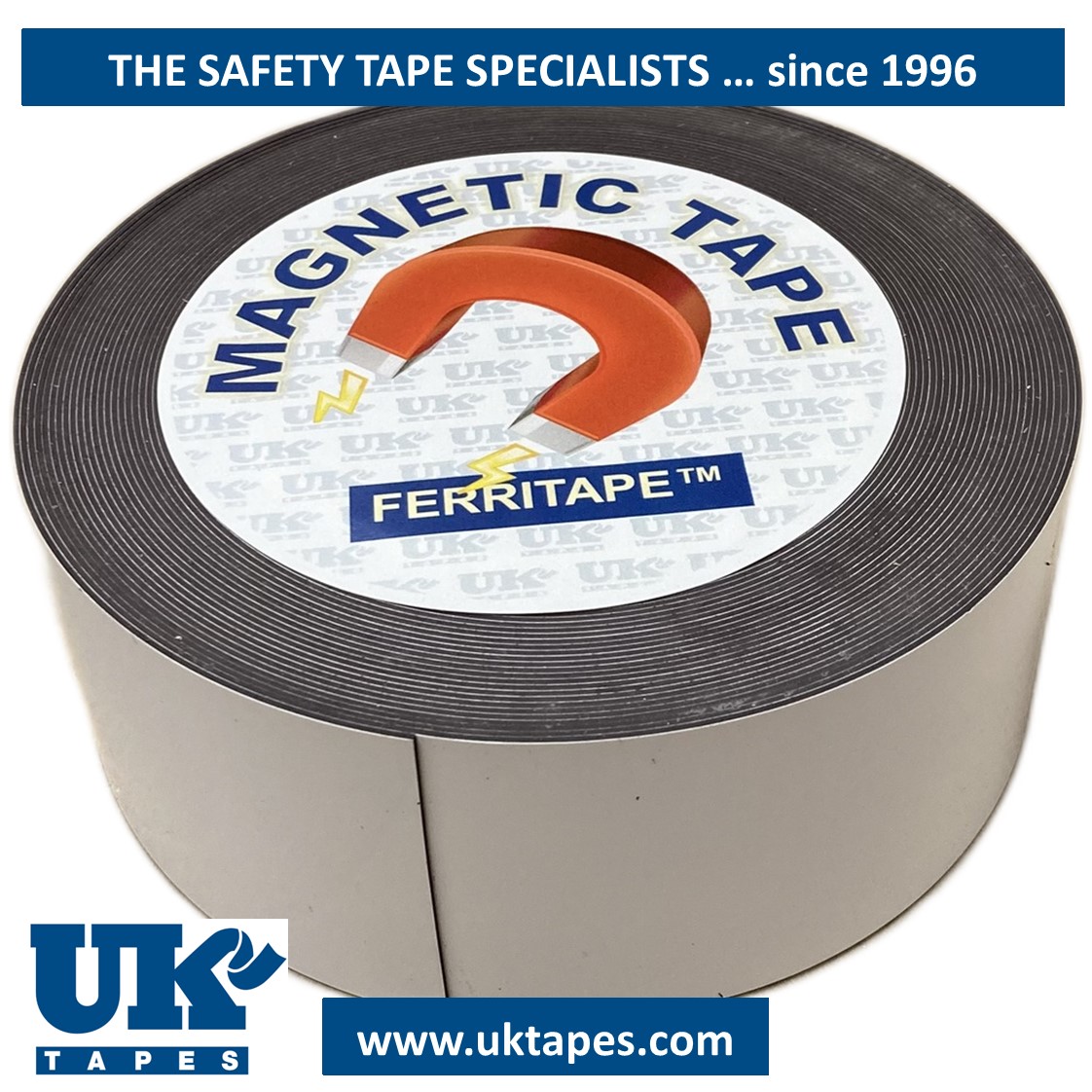 FERRITAPE&trade; white magnetic tape (50mm)