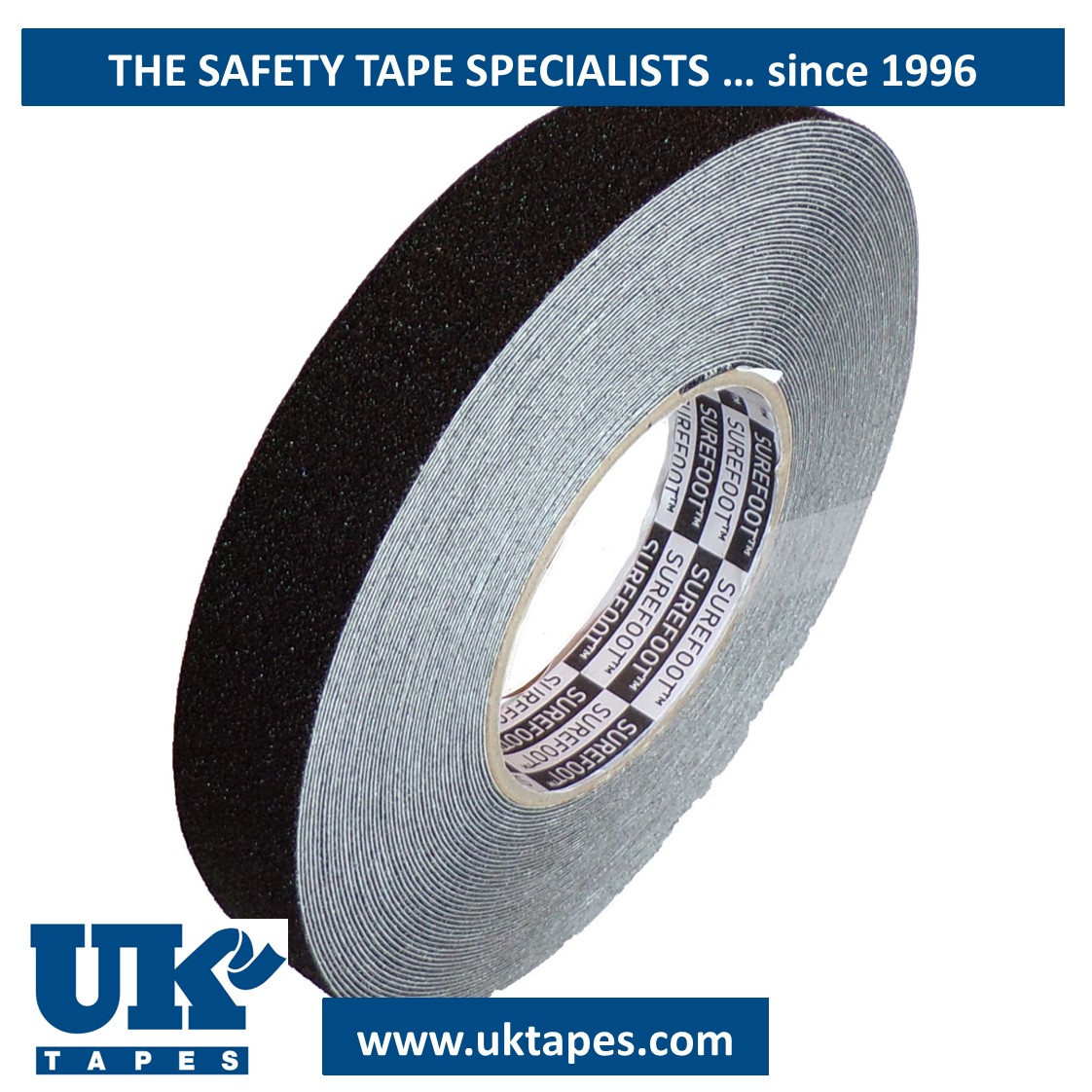 SUREFOOT&trade; Anti-slip tape: black (25mm)