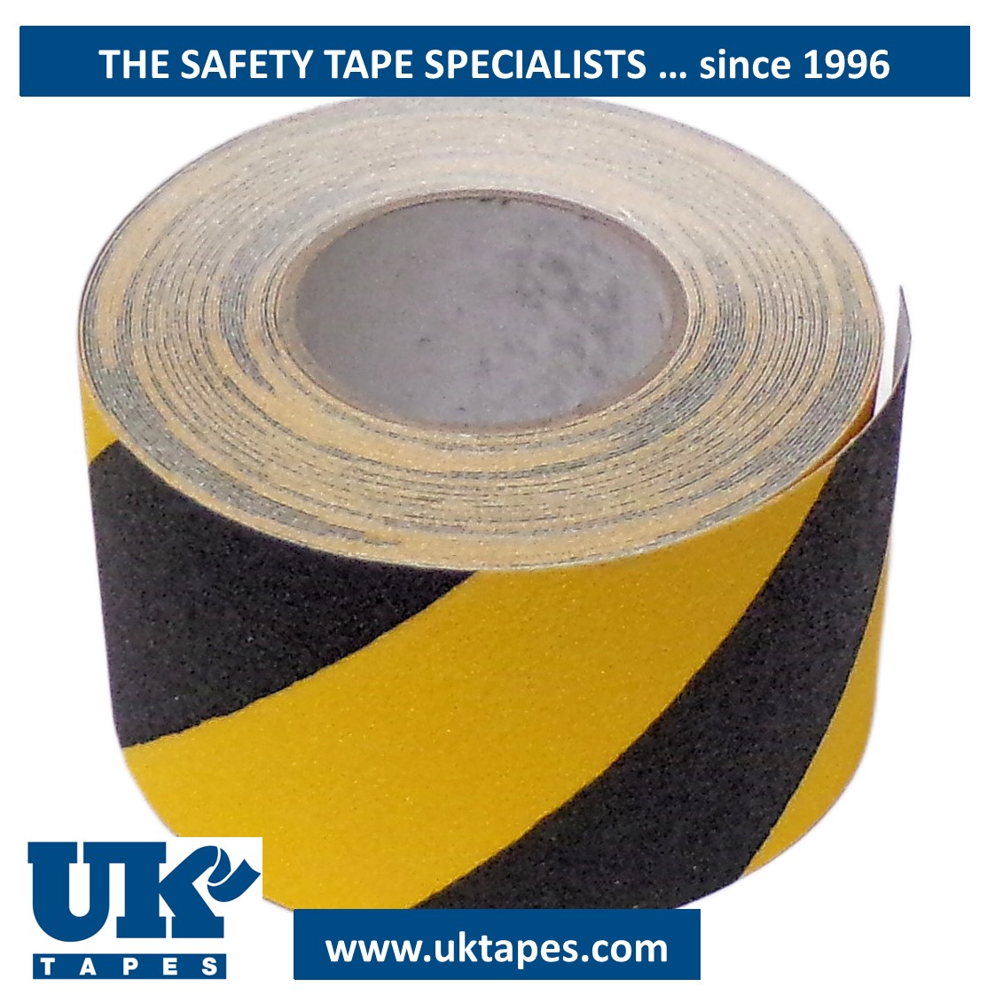 SUREFOOT&trade; Anti-slip tape: black & yellow (100mm)