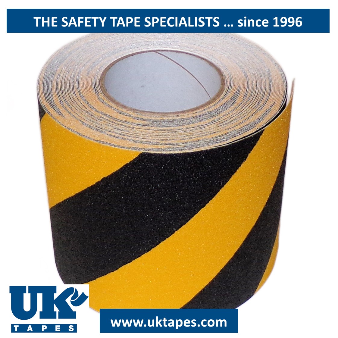 SUREFOOT&trade; Anti-slip tape: black & yellow (150mm)