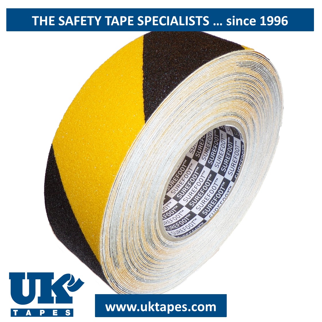 SUREFOOT&trade; Anti-slip tape: black & yellow