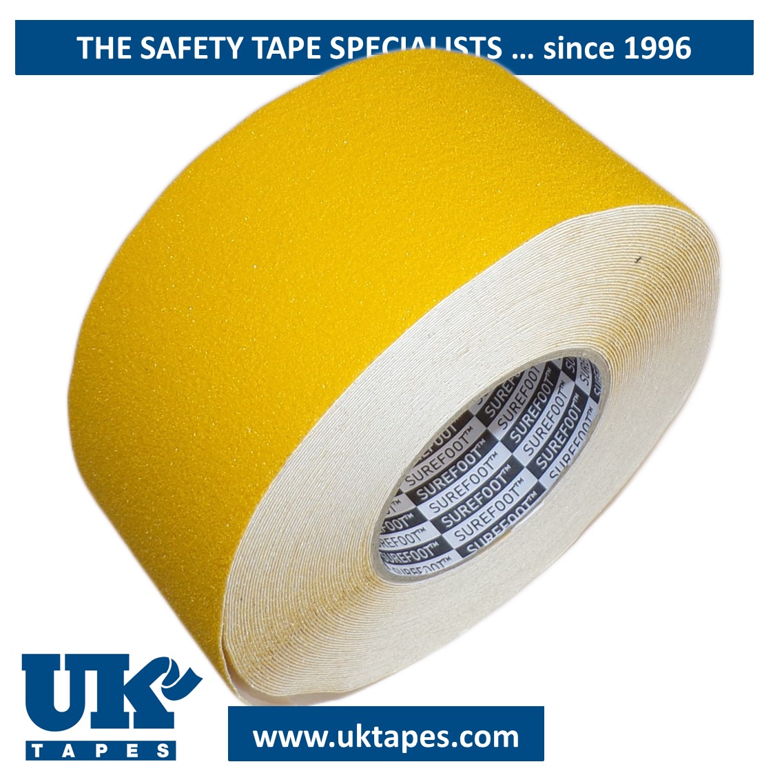 SUREFOOT&trade; Anti-slip tape: yellow (75mm)