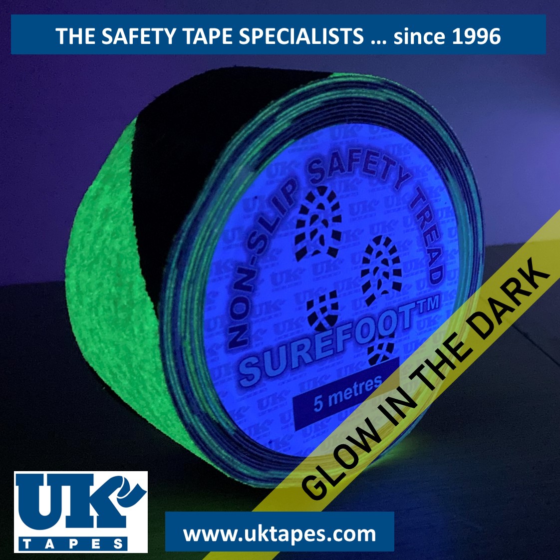 SUREFOOT&trade; Anti-slip tape (black stripes)